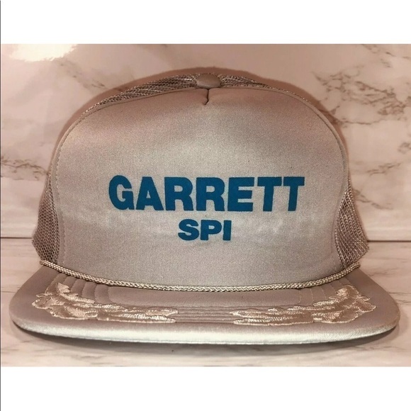 VTG Trucker Hat Vintage Garrett SPI Cap Gray Snapback R.C.C Tag Scrambled Eggs - Picture 1 of 6